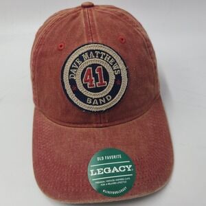 Dave Matthews Band Hat Snapback Legacy Rock Band Concert Tour Red Casual Wear